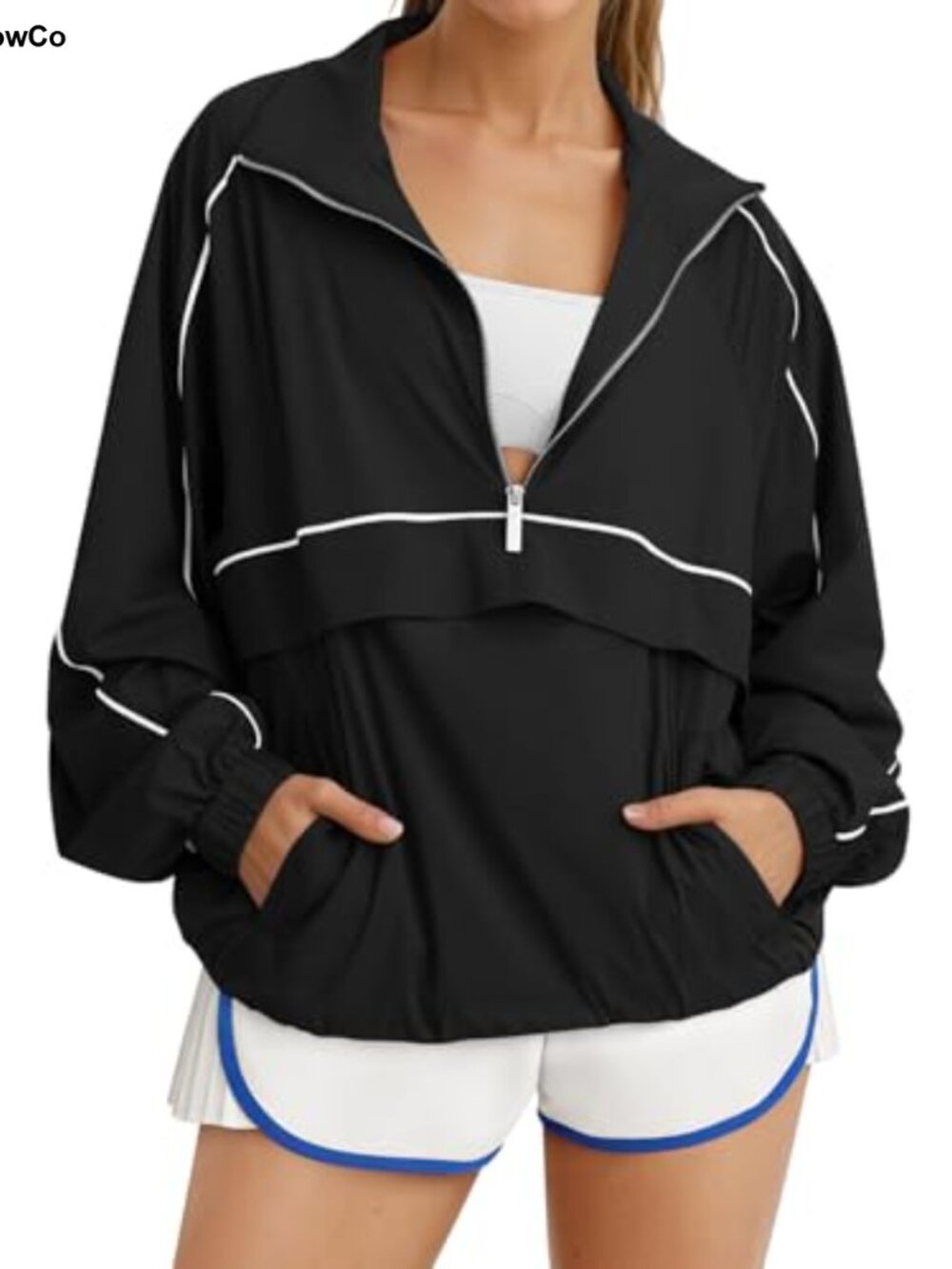 Quarter Zip Pullover UPF 50+ Lightweight Windbreaker Running Hiking